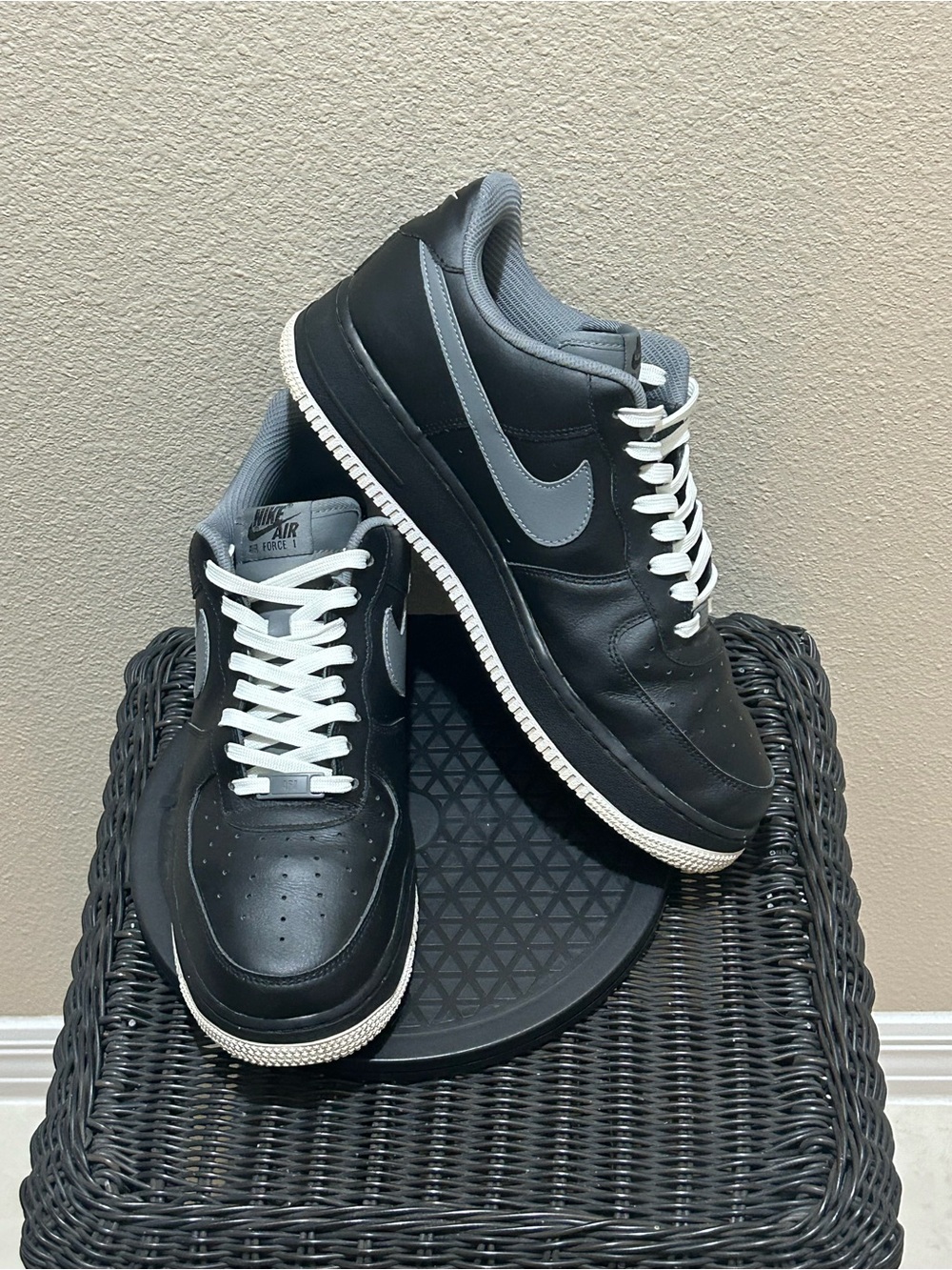 Size 12 Nike Air Force 1 Low By You Custom Black Gray White CT7875-994